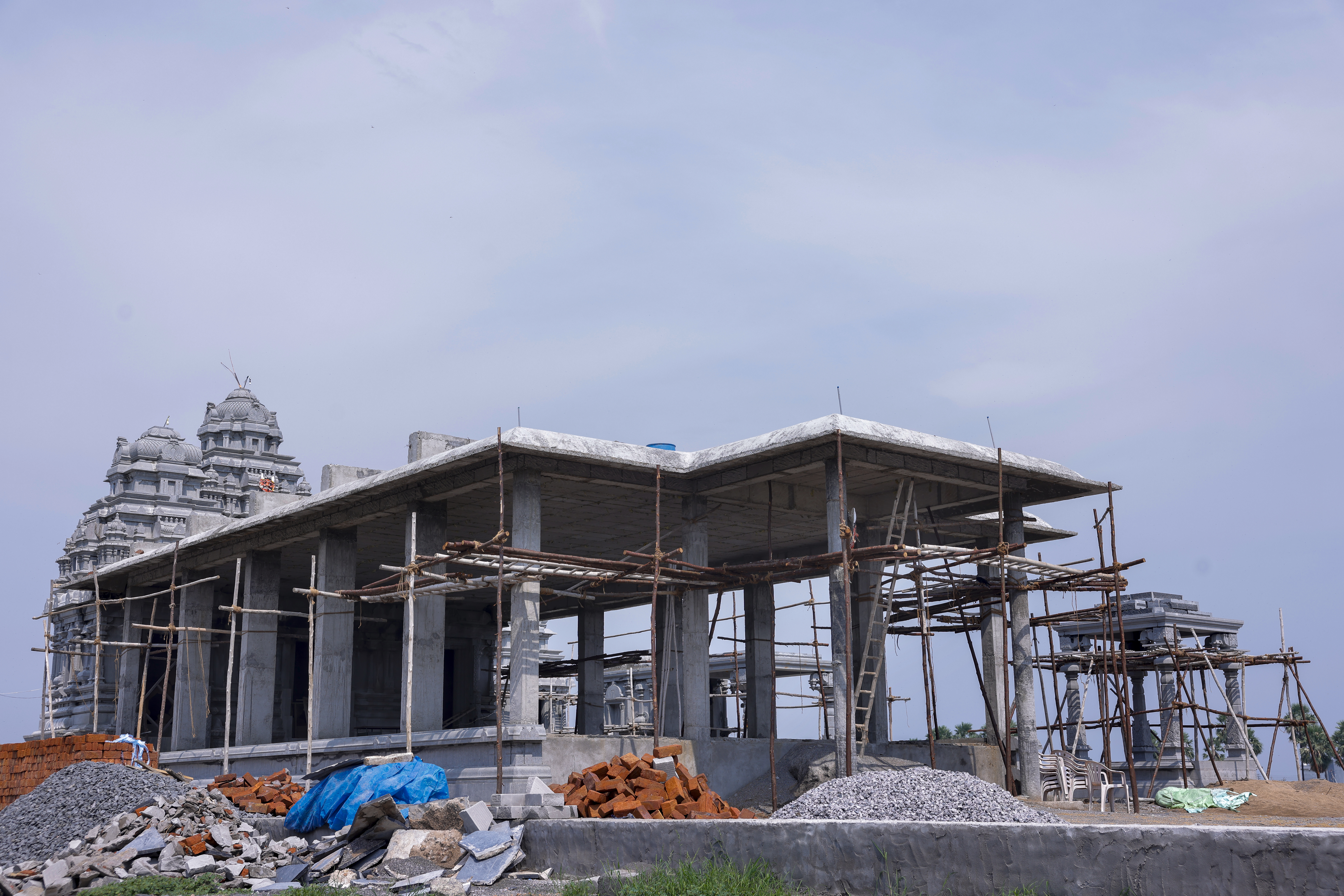 Nandi Mandapam Construction View 8 (నంది మండపం నిర్మాణం 8)