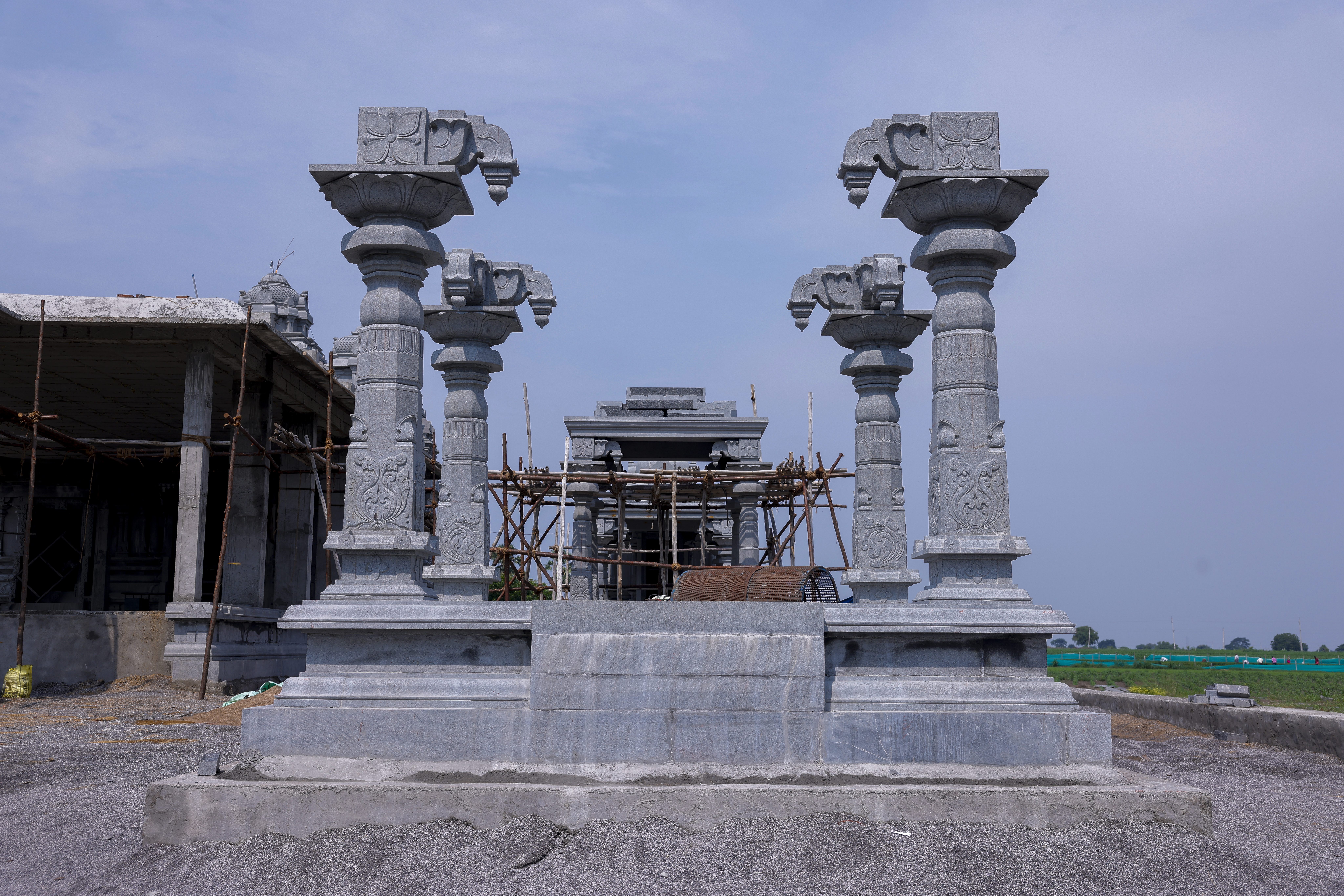 Complex Stone Architecture & Mandapam View 11 (శ్రీ క్షేత్ర నిర్మాణ ప్రాంగణం 11)